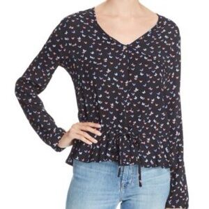 NWT Rails Beaux Top in Mariposa Blue Butterfly